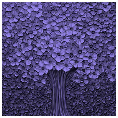 Purple Floral Tree Comforter