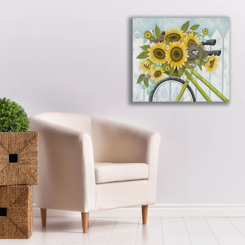  «Basket of Sunflowers» par Tanya Nyp, art mural sur toile, 30 po x 26 po, H 26 po x l 30 po