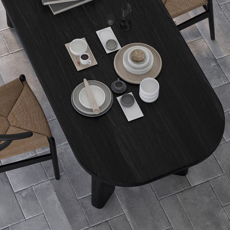 Grande table de salle à manger Minimalist, Noir