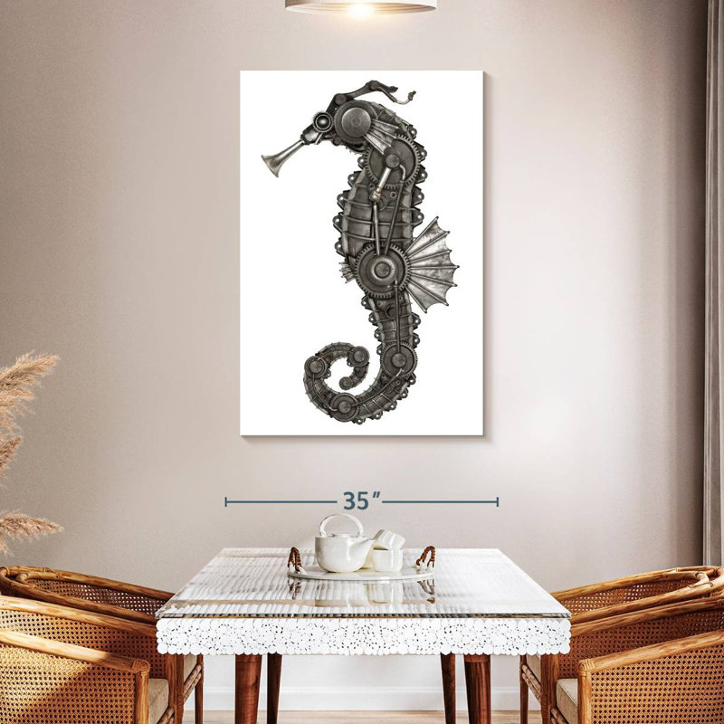 Brampt Steampunk Seahorse, 48" H x 32" W