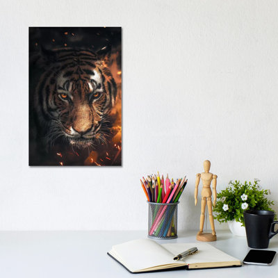 Tiger Sparkles 1 Piece Wall Art on Canvas