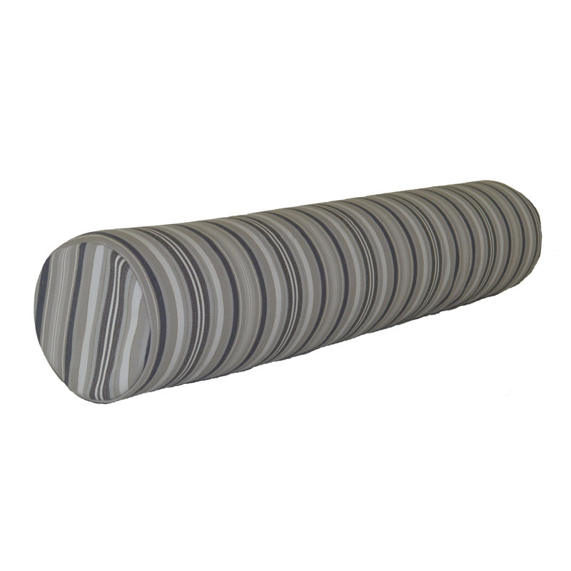 Housse et insert de traversin d'extérieur Sundown, H 7 po x l 36 po, Rayure grise