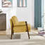 Fauteuil Mid-Century moderne en velours, jaune-1822312447