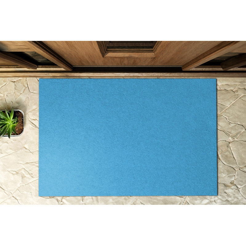 Non-Slip Outdoor Doormat, Blue Coast
