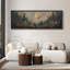 Pleine lune sur forêt, impression sur toile surdimensionnée, décorations murales encadrées-111696493-108345343