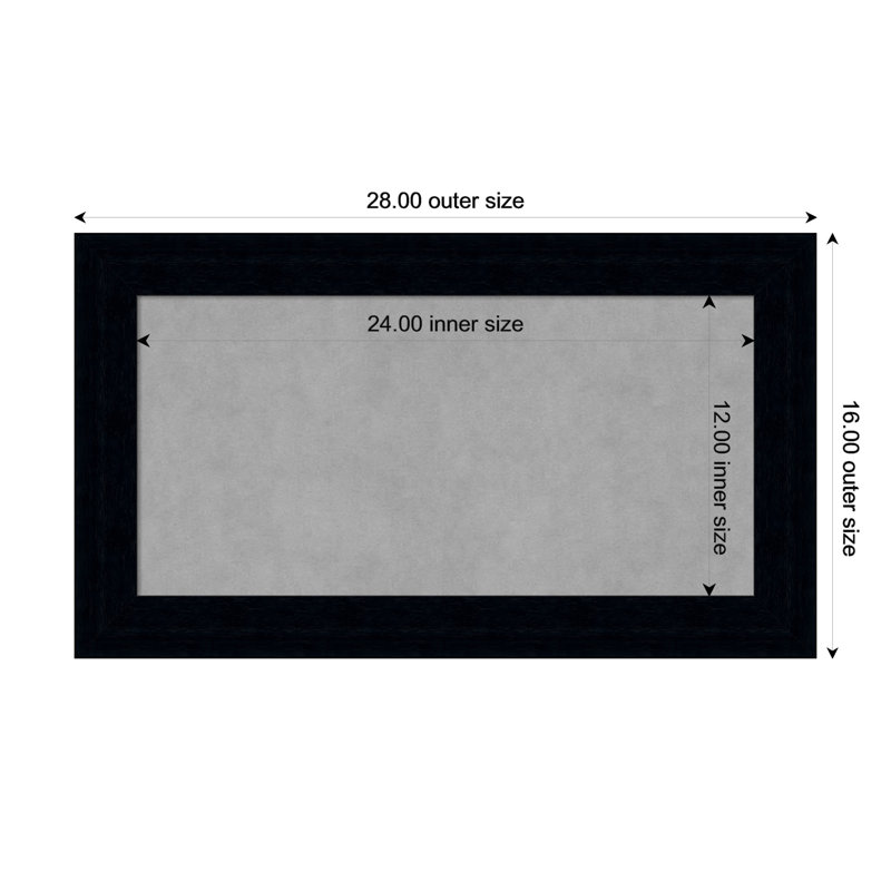 Tableau magnétique noir Tribeca, H 16 po x l 28 po