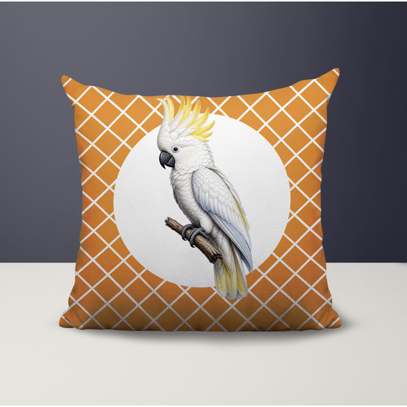 Coussin réversible intérieur / extérieur Cockatoo, 18 x 18, Orange