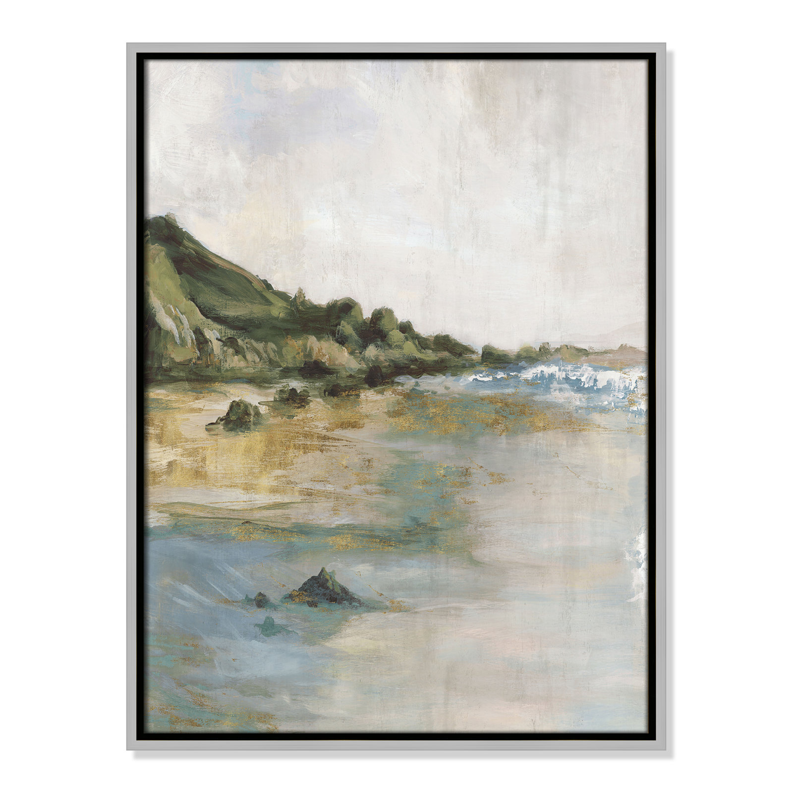 Cordoba "Tide's Edge" Print, 25.5" H x 19.5" W, Silver