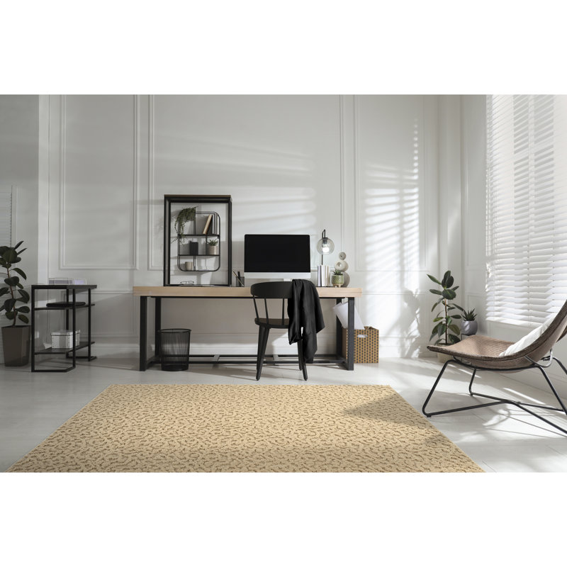 Ebern Designs Ivy. Large Area Rug Tan, Rectangle 12' x 15' 