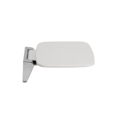 White & Chrome Shower Seat