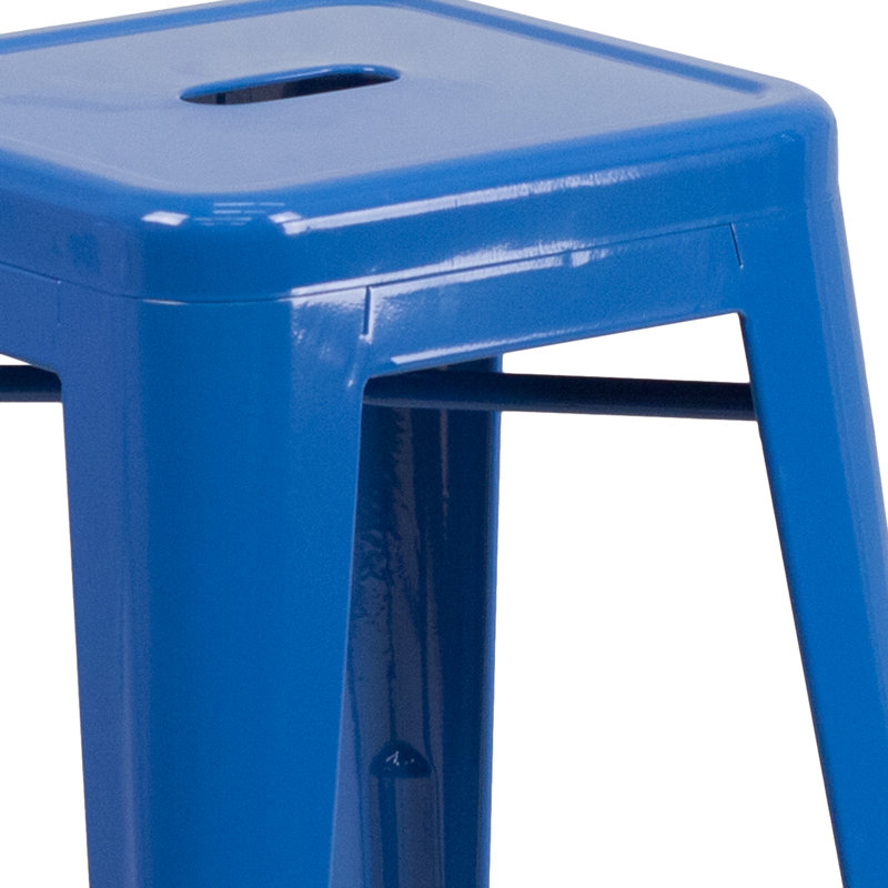 Tabouret Nieva, Bleu minuit, Tabouret de comptoir (siège d’une hauteur de 24, 1