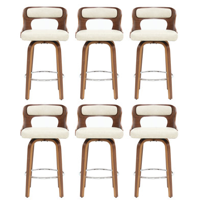 Swivel Faux Leather Counter & Bar Stools