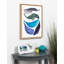 Whales Print by Lida Larina Framed Canvas Wall Art Print