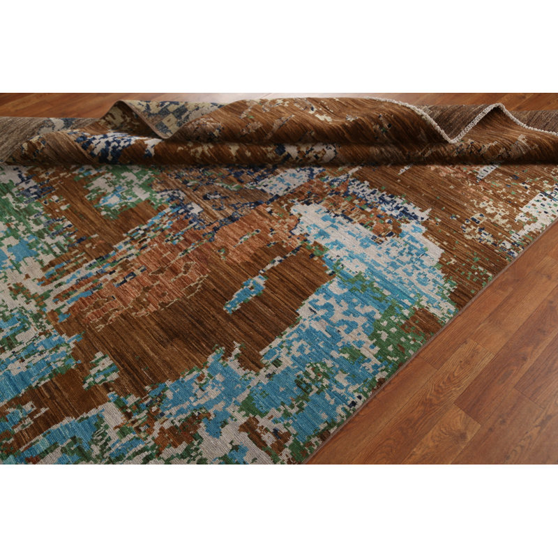 One-of-a-Kind 6'6'' X 9'7'' New Age Wool Area Rug in Brown