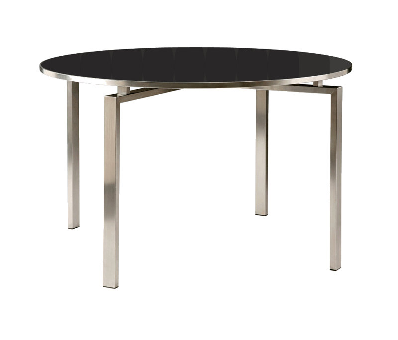 Mercury Dining Outdoor Round Dining Table, Charcoal