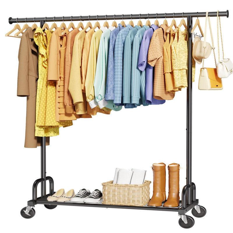 116cm Rolling Clothing Rack