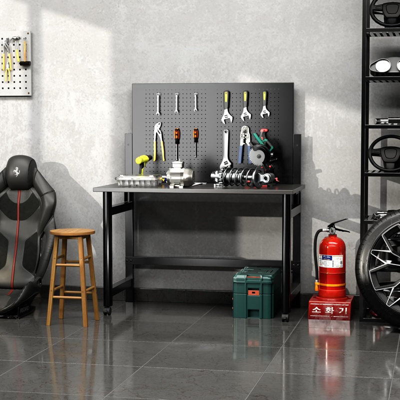 126.5cm W Steel Top Workbench