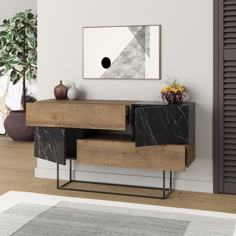 Mazzitelli 145cm Console Table, Brown/Black