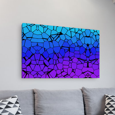 « crystals of blue & purple », impression sur toile