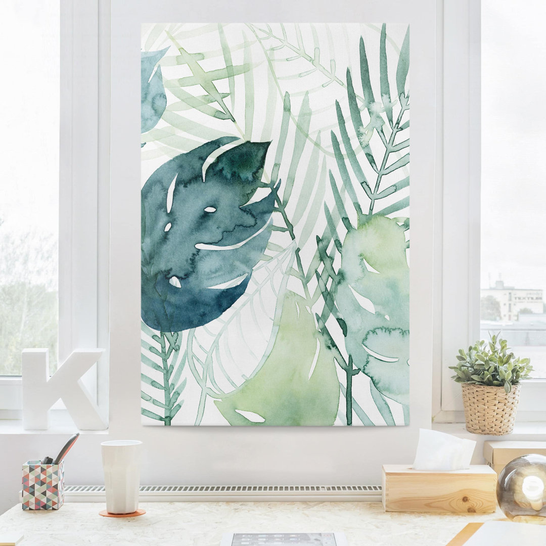 Leinwandbild Palm Fronds in Watercolour I