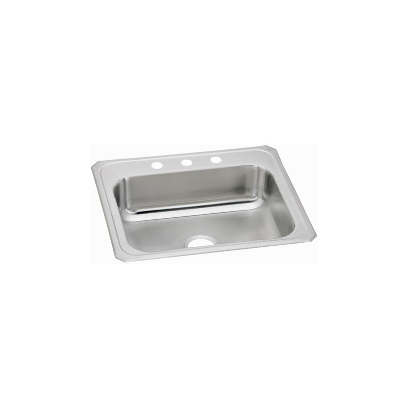 Celebrity 31" L x 22" W Drop-in Kithchen Sink, 3 Holes