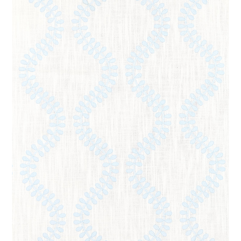 Tissu brodé Botanica Foglia, Ciel
