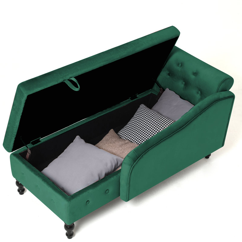 Chaise longue rembourrée Hayliegh, Vert