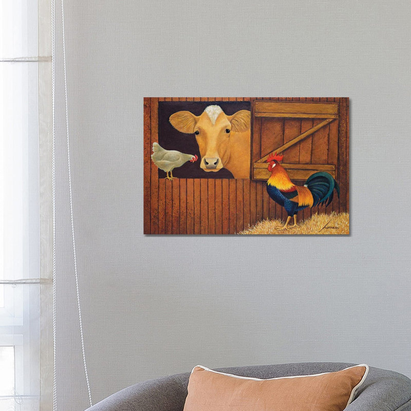Friends in the Barn 1 Piece Wrapped Canvas Wall Art, 66.04 cm H x 45.72 cm W x 1.91 cm D