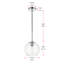 Luminaire suspendu sphérique simple à 1 lumière Snead-33591607-131116719-33591604