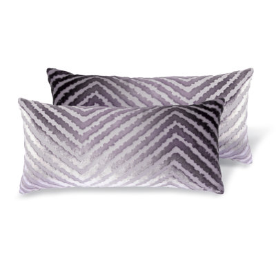 Chevron Mini Rectangular Velvet Pillow Cover & Insert