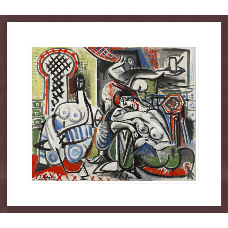Les femmes d'Alger (d'après Delacroix) par Pablo Picasso, impression giclée encadrée, H 17,75 po x l 20,43 po