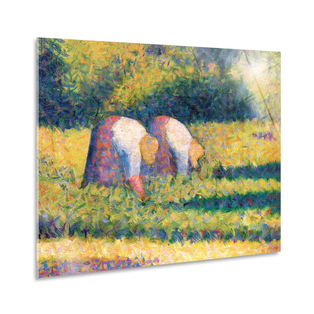 Leinwandbild Peasant Women at Work von Georges Seurat