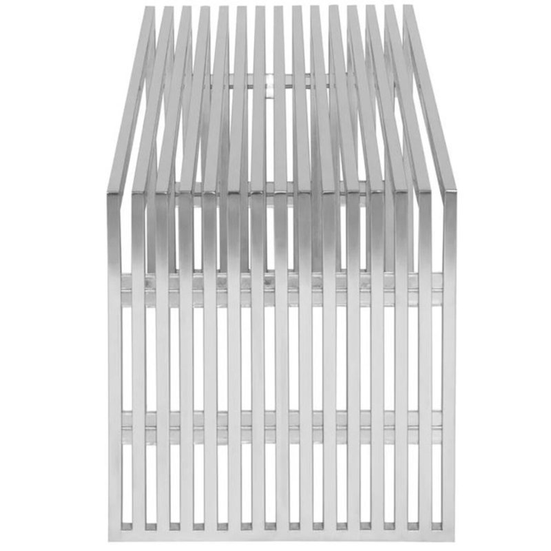 Bench, 17" H x 55" W x 16" D,  Polished