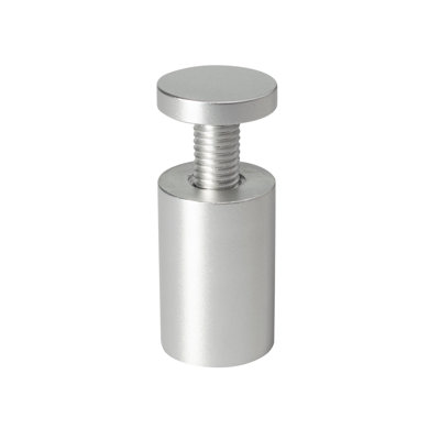 Sign Standoff 1" Diameter X 2" Barrel Length Silver Anodized Aluminum Eco Series Easy Fasten Standoff Pack Of 2 By Outwater_2MinB