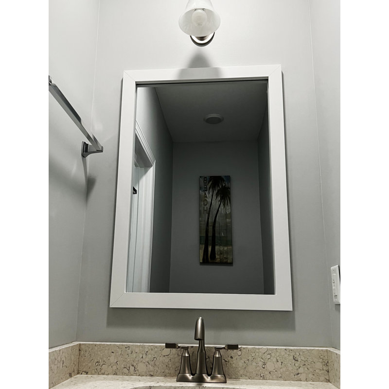 Miroir Meade, Blanc pur, 32 po x 32 po
