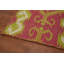 Tapis oriental géométrique rose Kilim 6 x 9