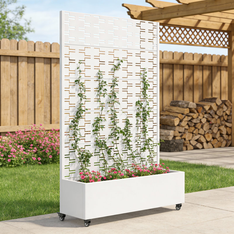 Lit de jardin surélevé rectangulaire, H 73 po x l 47 po x P 16 po, Blanc