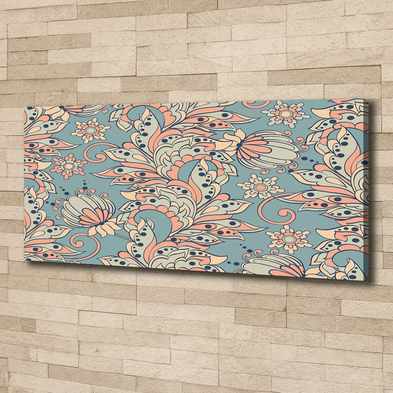 Ethnic flowers 1 Piece Wrapped Canvas Wall Art