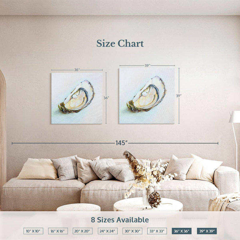 Yarlin Oyster, 39" H x 39" W