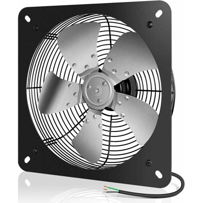 Ventilateur d'extraction 12 pouces en aluminium, haute vitesse 1300 tr / min, paquet de 1, argent