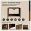 Ensemble de meuble-lavabo flottant 24 po avec lavabo 24 po - Armoire murale moderne en ébène brun, portes à fermeture douce, petit ensemble de meuble-lavabo peu encombrant-359933791-359933776