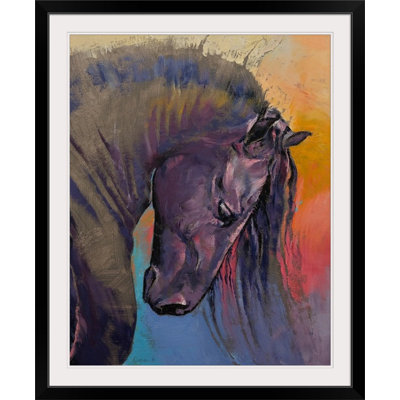 «Cyd Friesian Horse» par Michael Creese, reproduction d'art