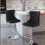 Tabourets de bar pivotants en velours à hauteur de siège réglable, tabourets de bar à base chromée avec dossier capitonné confortable, ensemble de 2-1389769684