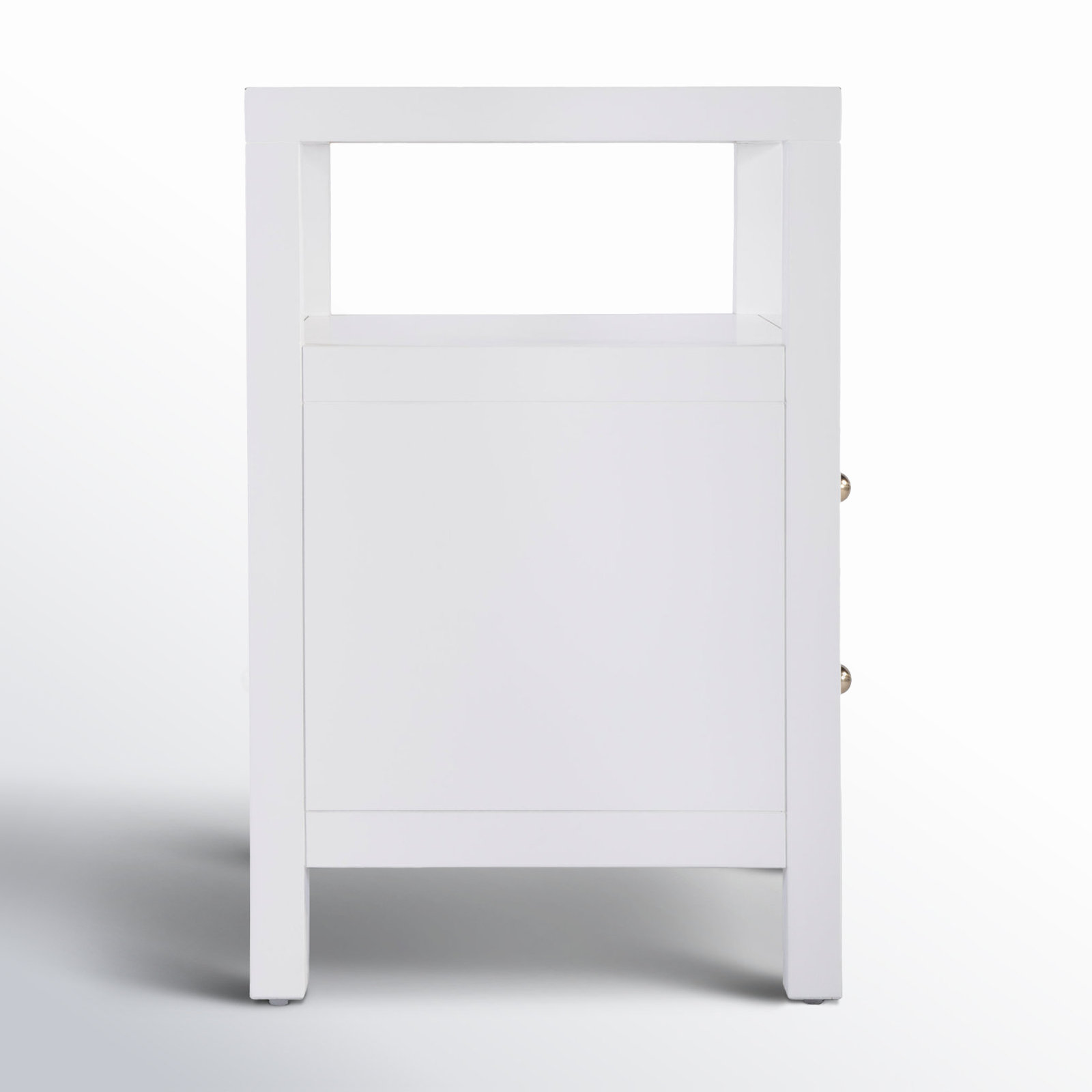 Celine 21" Acacia Nightstand, Smooth White
