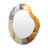 Gold Grey Gleaming Geometry Xv - Abstract Collages 3D Shapes Irregular Modern Large Wall Mirror