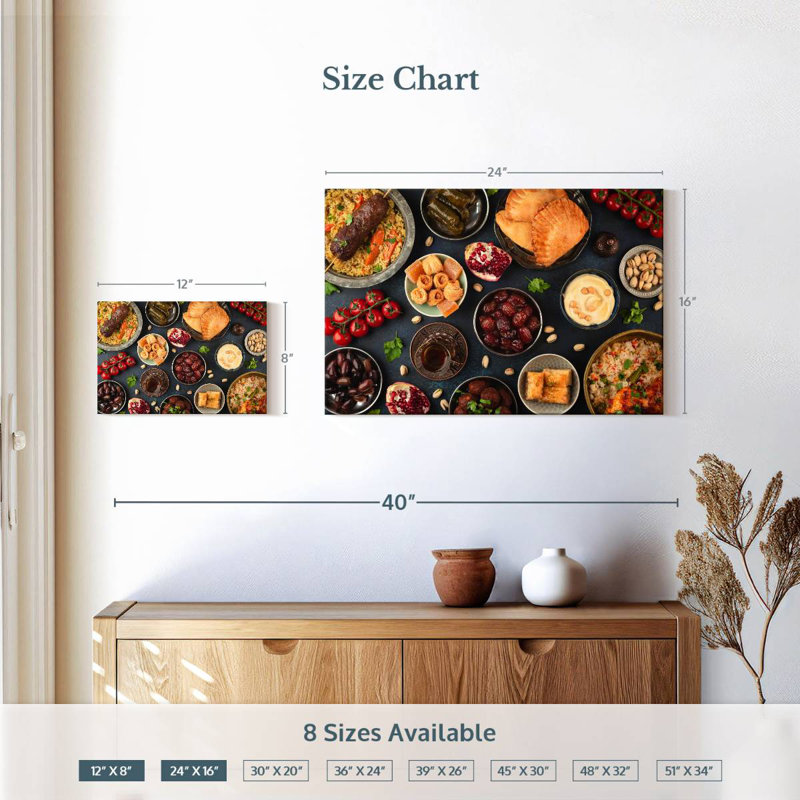 Ramadan Iftar Feast, 16" H x 24" W