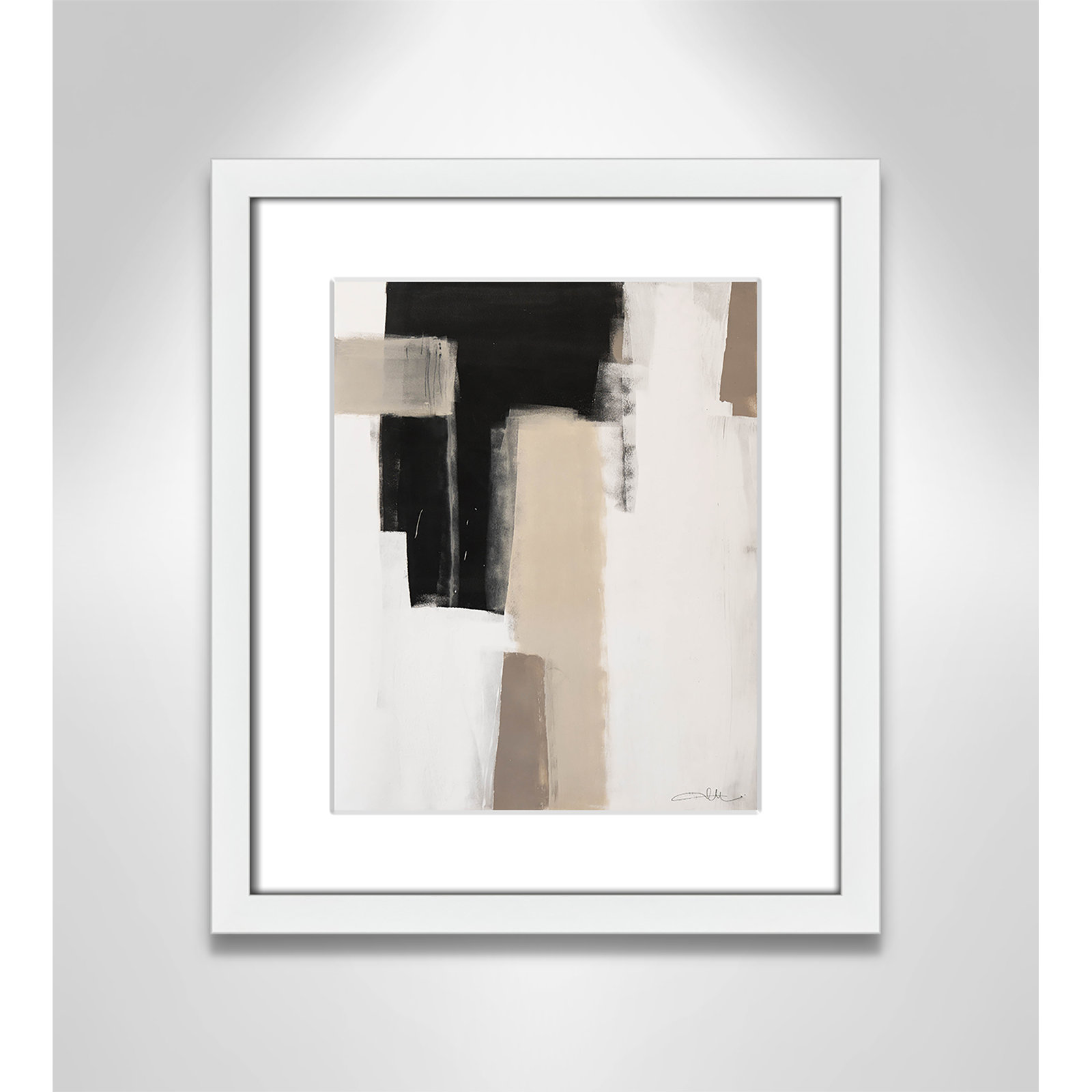 Earth Scapes I by Casa Fine Arts, 15" H x 13" W x 1.25" D, White Matted Picture Framed