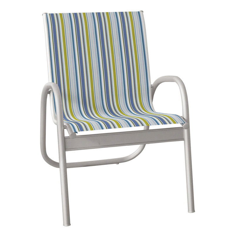 Fauteuil de patio Gardenella, Gris chaleureux texturé, Denim Augustine