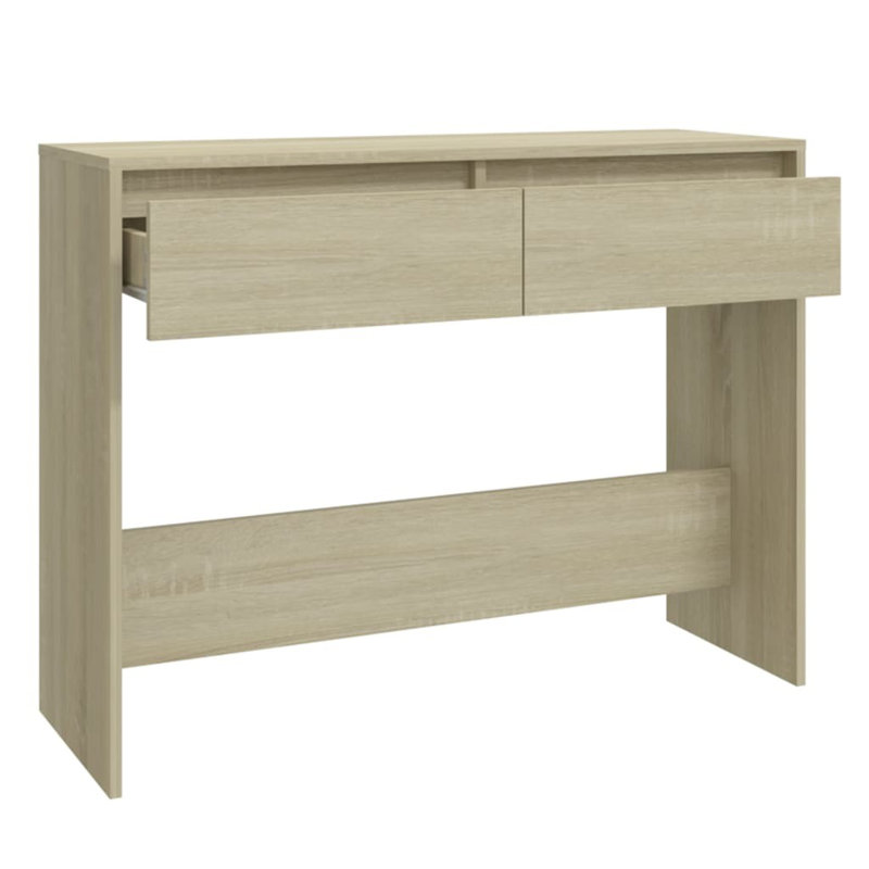 Isaish Console Table, 76.5cm H x 100cm W x 35cm D, Sonoma Oak