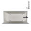 Baignoire en alcôve en acrylique blanc brillant avec drain externe 60 po x 30 po Streamline-101699504